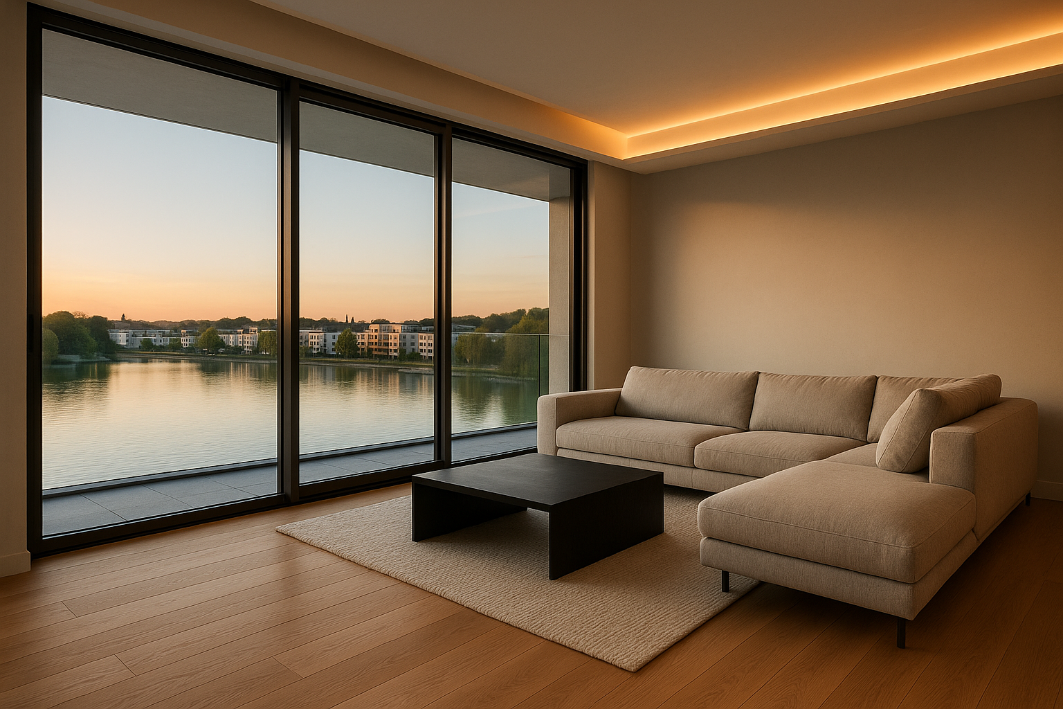 Moderne Wohnung mit Wasserblick
